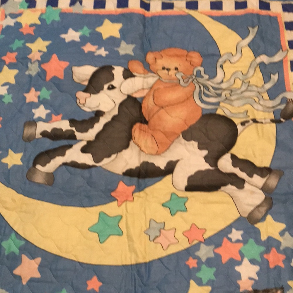 Handmade Children’s Bedtime Story Crib Quilt - Picture 2 of 4